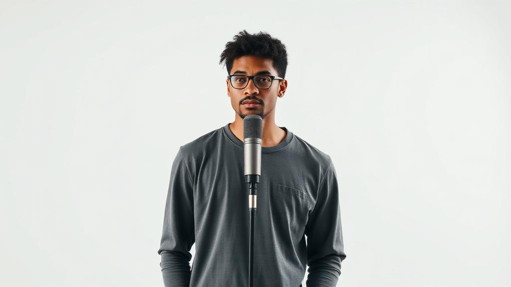 Example Minimal White AI creator studio portrait